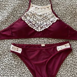 Maroon bikini